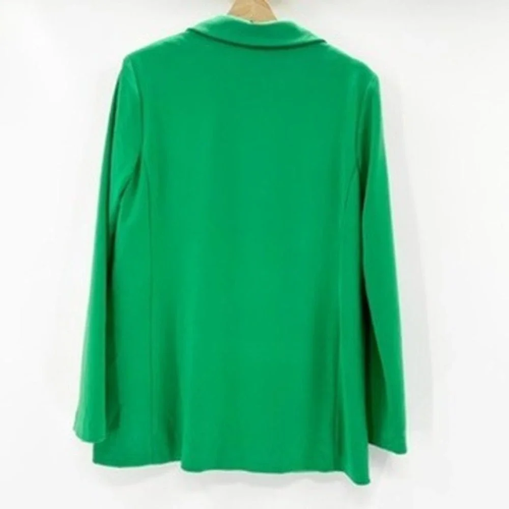 Joseph‎ Ribkoff Women's Bright Green Collarless Longline Blazer Style Size 10